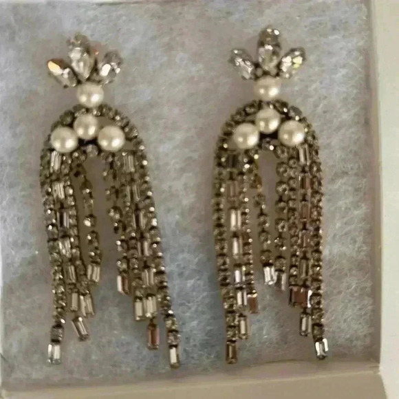 BNIB Stella and Dot Crystal Convertible Waterfall Earrings - Picture 7 of 8